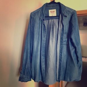Jean button up blouse.